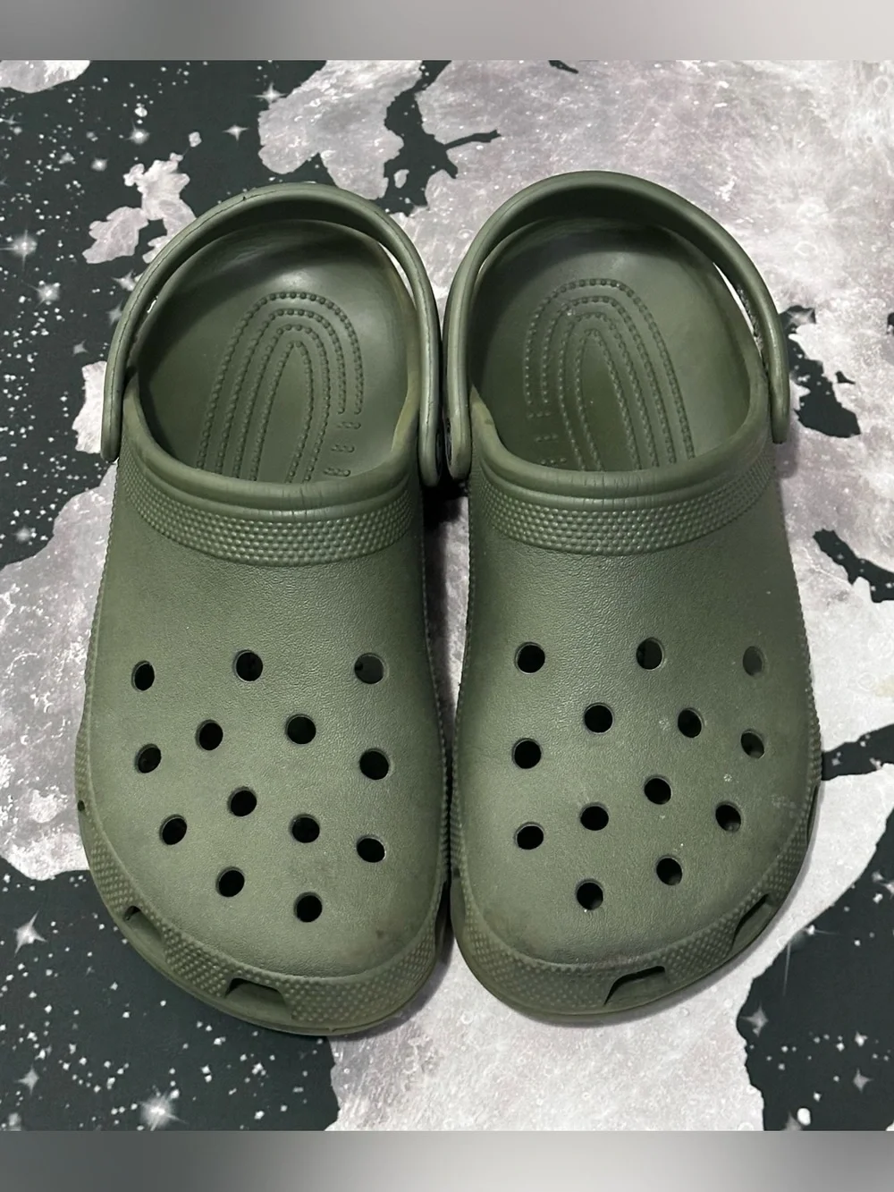 Crocs Army Green Colorway Mens Clogs Size 11